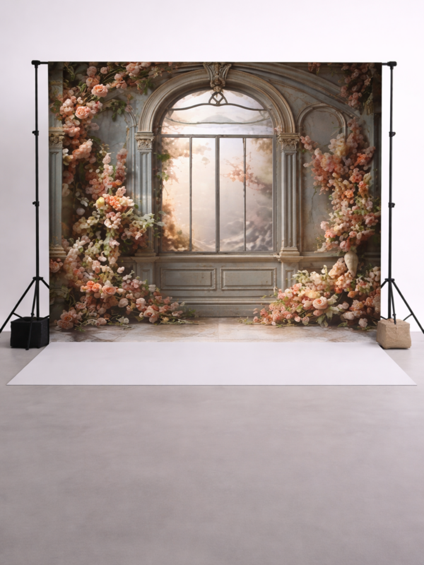 Fondo de tela para fotos - Flores al Oleo